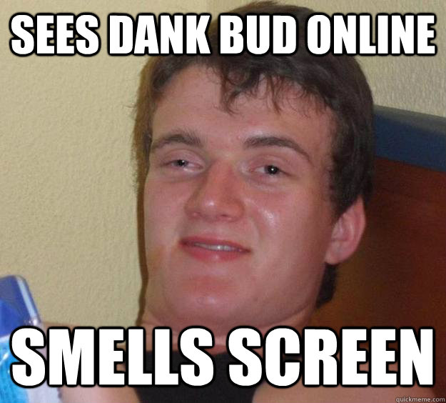 Sees dank bud online Smells screen - Sees dank bud online Smells screen  10 Guy