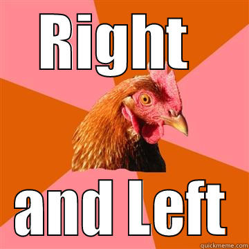 RIGHT  AND LEFT Anti-Joke Chicken