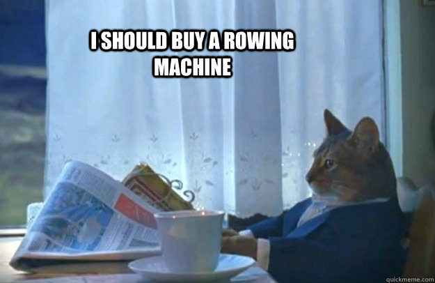 I SHOULD BUY A ROWING MACHINE - I SHOULD BUY A ROWING MACHINE  Sophisticated Cat