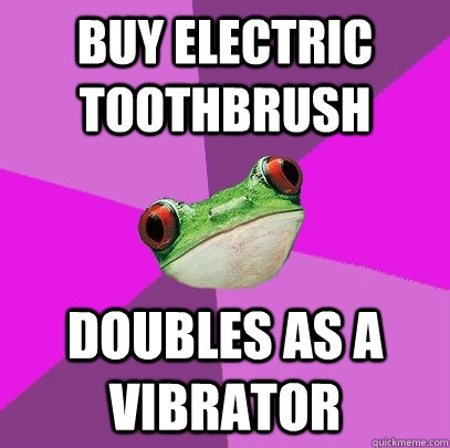 buy electric toothbrush doubles as a vibrator  Foul Bachelorette Frog