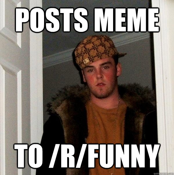 Posts Meme To /R/funny  Scumbag Steve