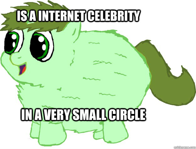 Is a internet celebrity  In a very small circle   Martini- Fluffy Pony Ambassador