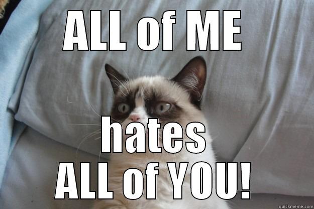 ALL OF ME HATES ALL OF YOU! Grumpy Cat