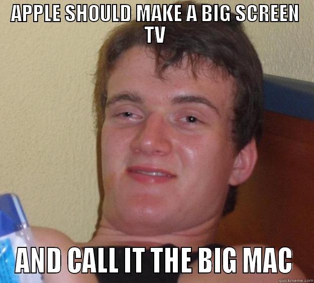 APPLE SHOULD MAKE A BIG SCREEN TV AND CALL IT THE BIG MAC 10 Guy