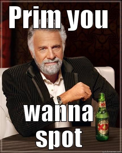 wanna spot - PRIM YOU WANNA SPOT The Most Interesting Man In The World