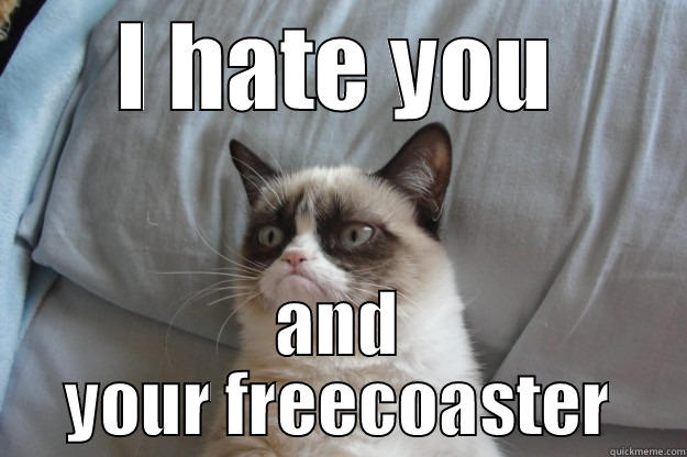 I HATE YOU AND YOUR FREECOASTER Grumpy Cat