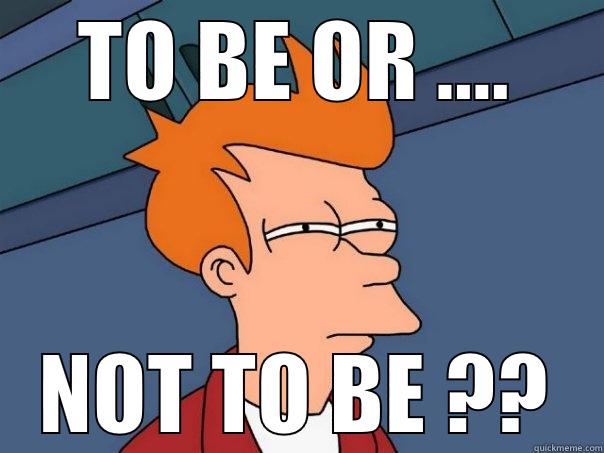 TO BE OR .... NOT TO BE ?? Futurama Fry