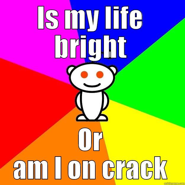 High alien - IS MY LIFE BRIGHT OR AM I ON CRACK Reddit Alien