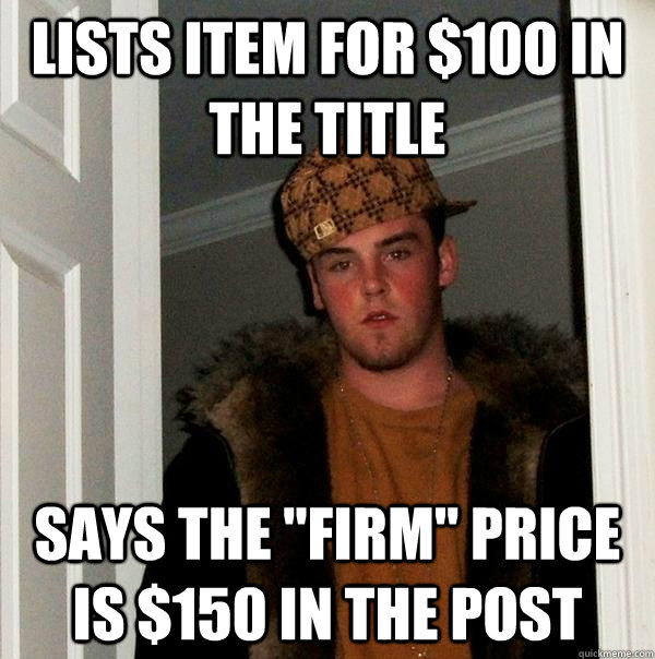 Lists item for $100 in the title says the 