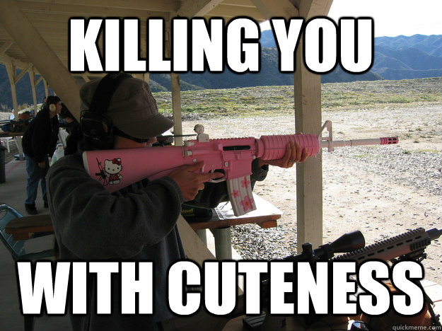 Killing you with cuteness  Hello Kitty AR-15