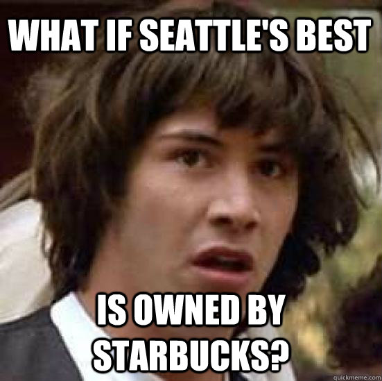 What if Seattle's Best is owned by Starbucks?  conspiracy keanu