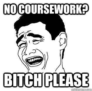 No coursework? BITCH PLEASE - No coursework? BITCH PLEASE  Meme
