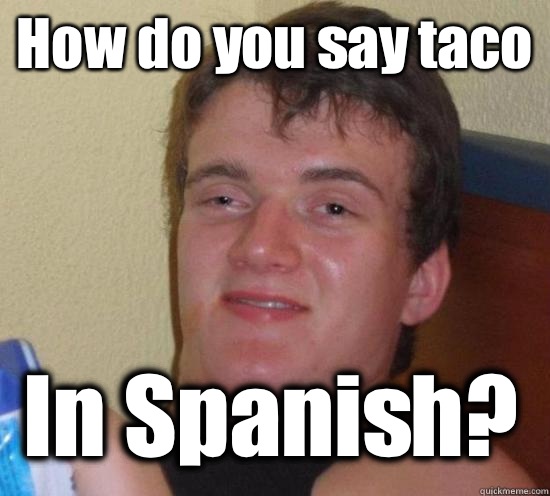 How do you say taco In Spanish?  10 Guy