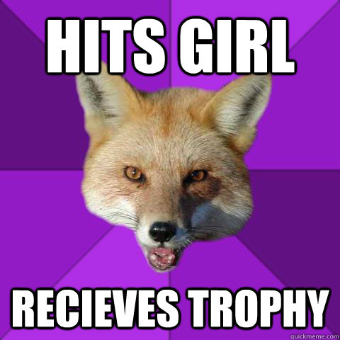 Hits girl recieves trophy  Forensics Fox