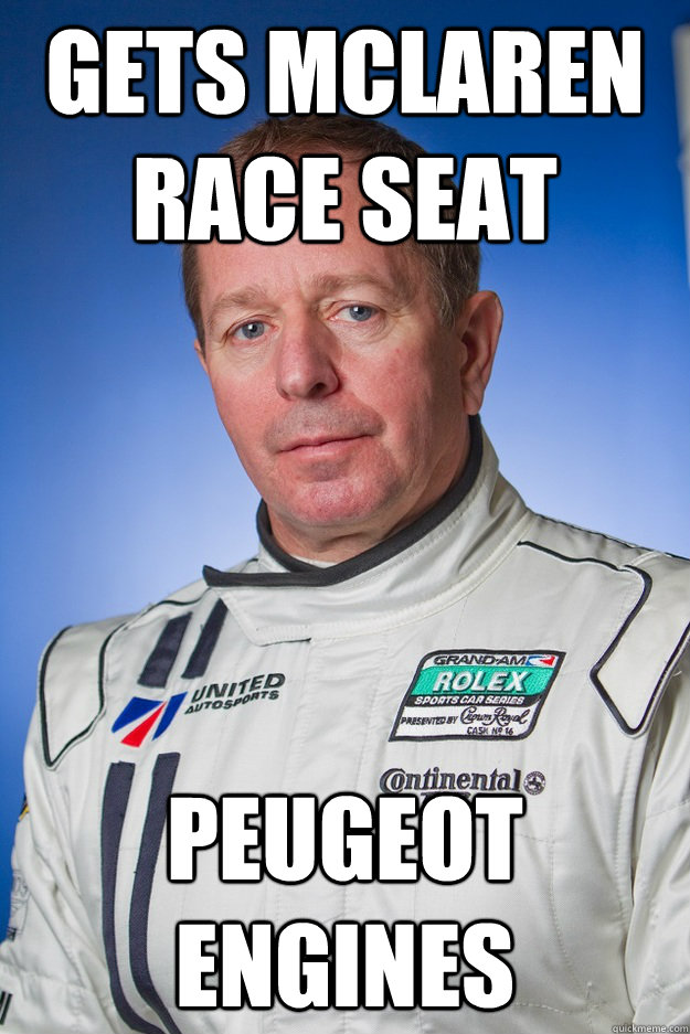 Gets McLaren Race Seat Peugeot Engines - Gets McLaren Race Seat Peugeot Engines  Bad Luck Brundle