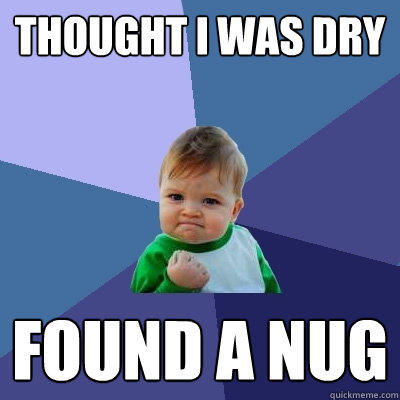 Thought i was dry Found a nug - Thought i was dry Found a nug  Success Kid