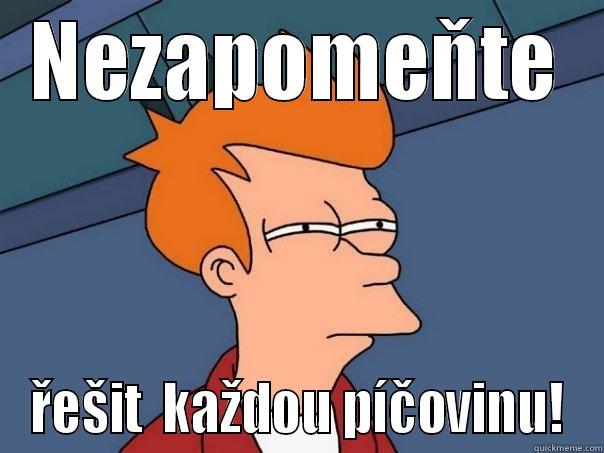 NEZAPOMEŇTE ŘEŠIT  KAŽDOU PÍČOVINU! Futurama Fry