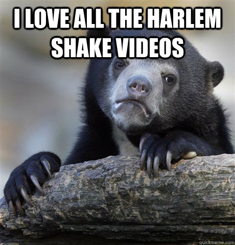 I love all the harlem shake videos   Confession Bear