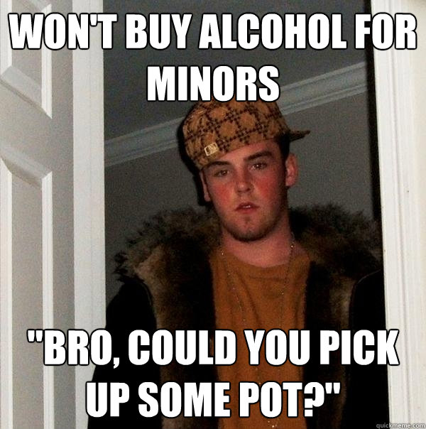 Won't buy alcohol for minors 