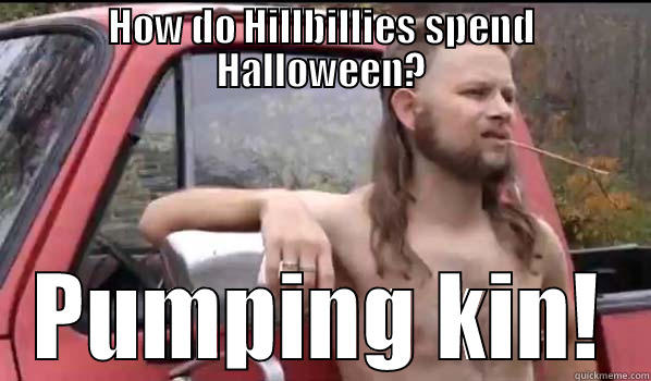 HOW DO HILLBILLIES SPEND HALLOWEEN? PUMPING KIN! Almost Politically Correct Redneck