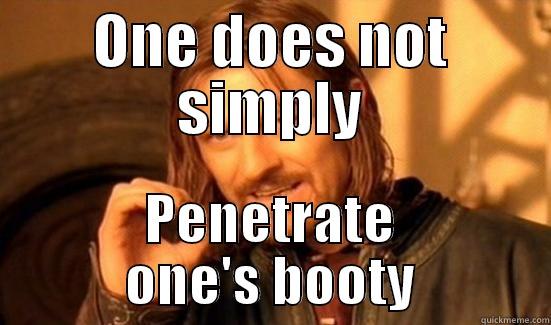 ONE DOES NOT SIMPLY PENETRATE ONE'S BOOTY Boromir