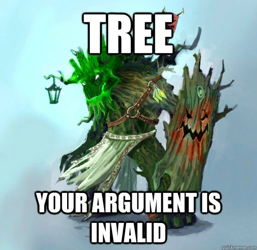 TREE Your argument is invalid  