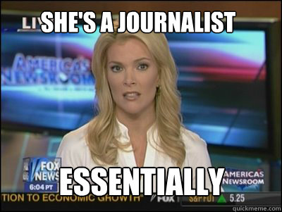 She's a journalist essentially  Megyn Kelly