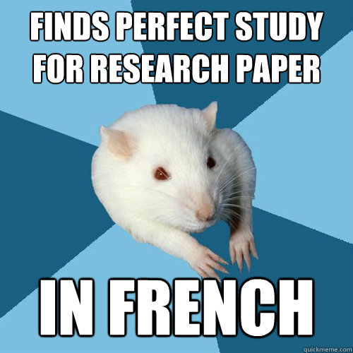 Finds perfect study for research paper in french  Psychology Major Rat