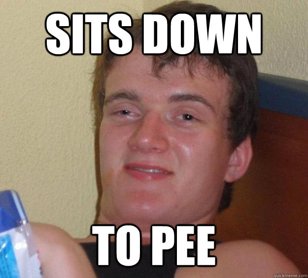 SITS DOWN TO PEE - SITS DOWN TO PEE  10 Guy