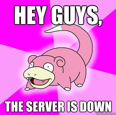 Hey Guys, the server is down  Slowpoke