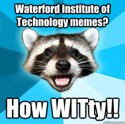 Waterford Institute of Technology memes? How WITty!! - Waterford Institute of Technology memes? How WITty!!  Lame Pun Coon