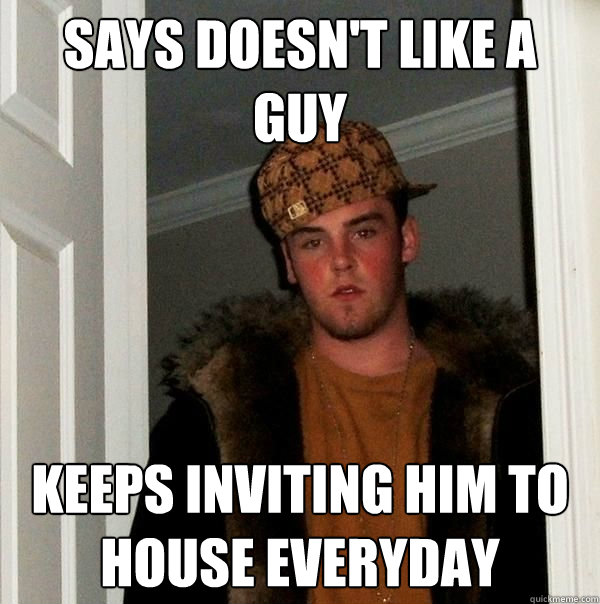 Says doesn't like a guy Keeps inviting him to house everyday  Scumbag Roommate