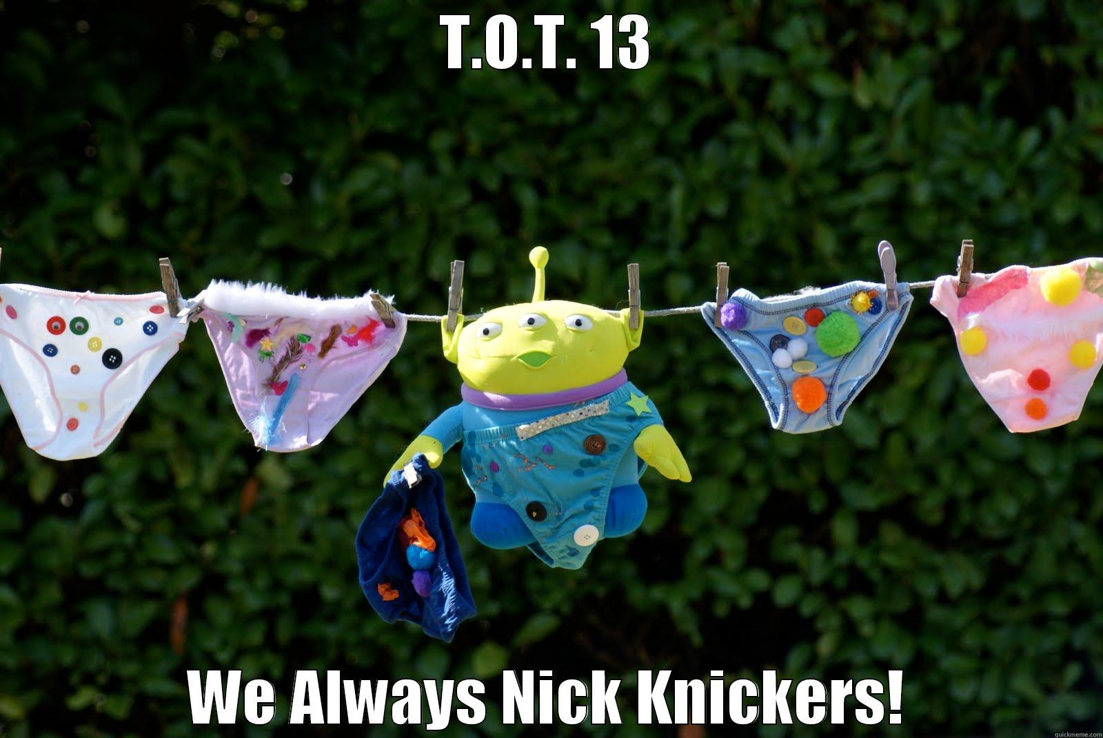 TOT13 knickers - T.O.T. 13 WE ALWAYS NICK KNICKERS! Misc