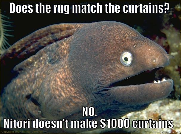 DOES THE RUG MATCH THE CURTAINS? NO. NITORI DOESN'T MAKE $1000 CURTAINS  Bad Joke Eel