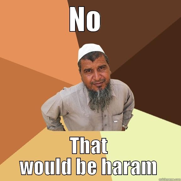 NO  THAT WOULD BE HARAM Ordinary Muslim Man