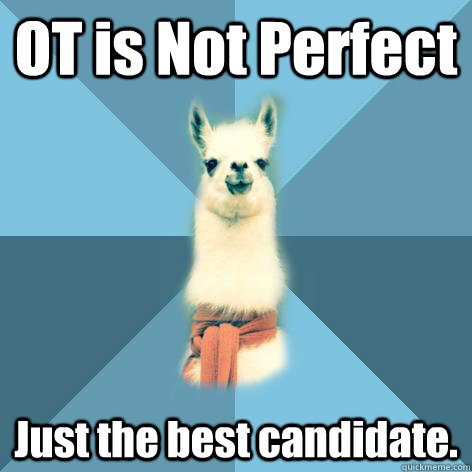 OT is Not Perfect Just the best candidate.  Linguist Llama