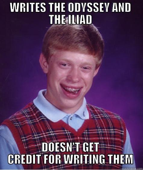 WRITES THE ODYSSEY AND THE ILIAD DOESN'T GET CREDIT FOR WRITING THEM Bad Luck Brian