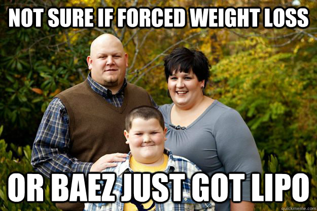 Not sure if forced weight loss or baez just got lipo  Happy American Family