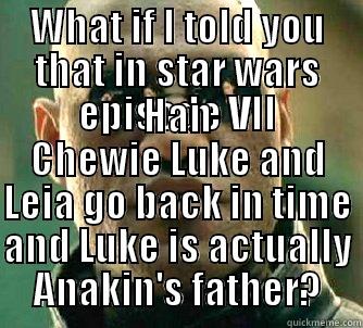 star wars plot twist 2 - WHAT IF I TOLD YOU THAT IN STAR WARS EPISODE VII HAN CHEWIE LUKE AND LEIA GO BACK IN TIME AND LUKE IS ACTUALLY ANAKIN'S FATHER? Matrix Morpheus