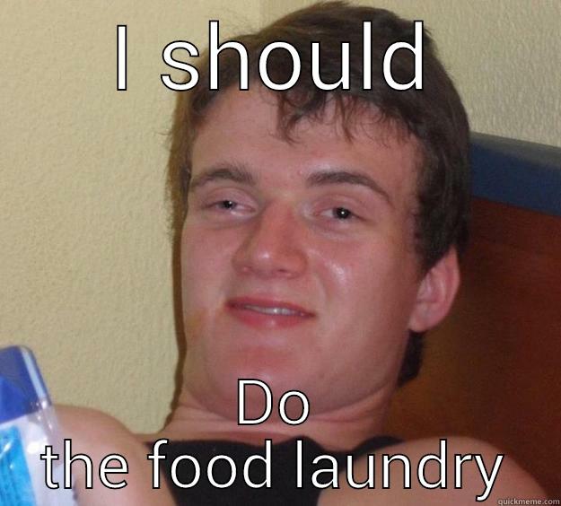 When out of clean dishes - I SHOULD DO THE FOOD LAUNDRY 10 Guy