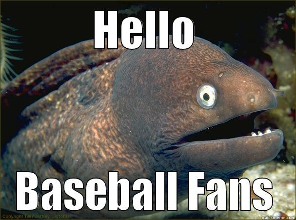 HELLO BASEBALL FANS Bad Joke Eel