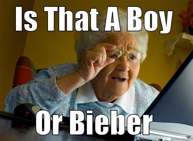 IS THAT A BOY OR BIEBER Grandma finds the Internet