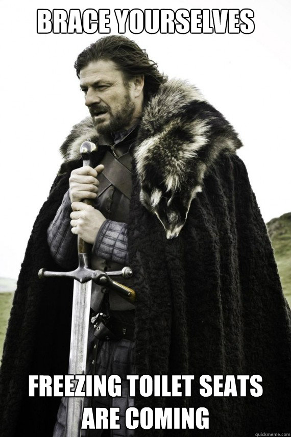 Brace yourselves Freezing toilet seats are coming  Brace yourself