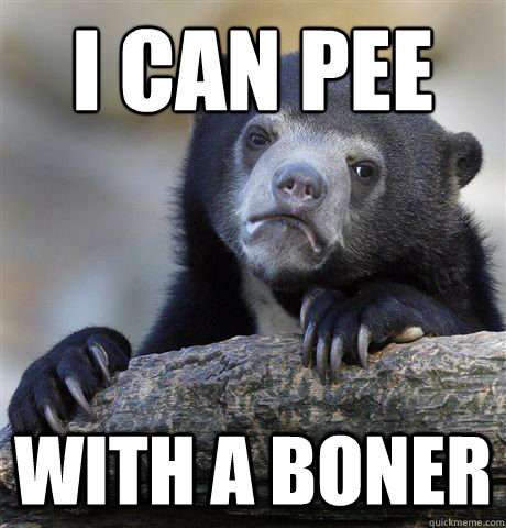 I can Pee With a boner - I can Pee With a boner  Confession Bear