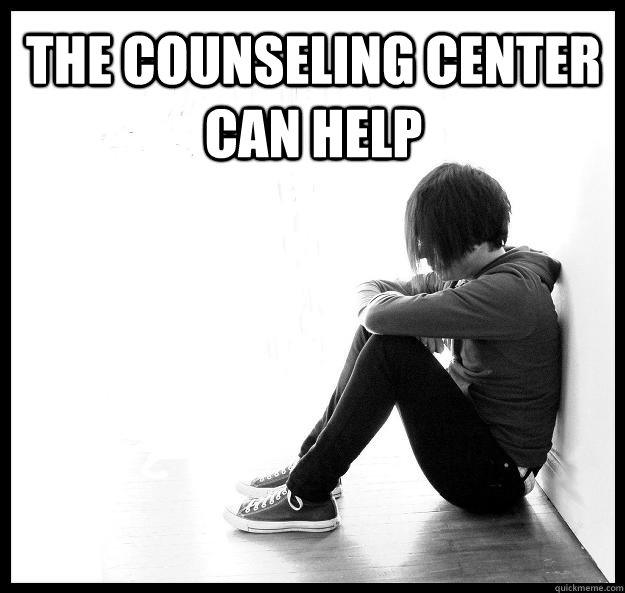 The counseling center can help - The counseling center can help  Sad Youth