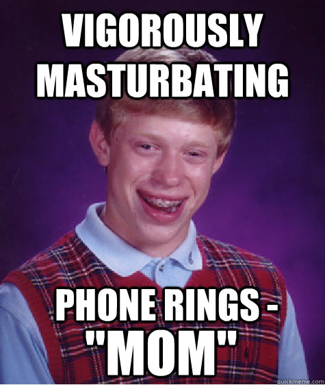 vigorously masturbating phone rings - 