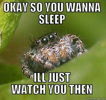 ohh  - OKAY SO YOU WANNA SLEEP ILL JUST WATCH YOU THEN Misunderstood Spider