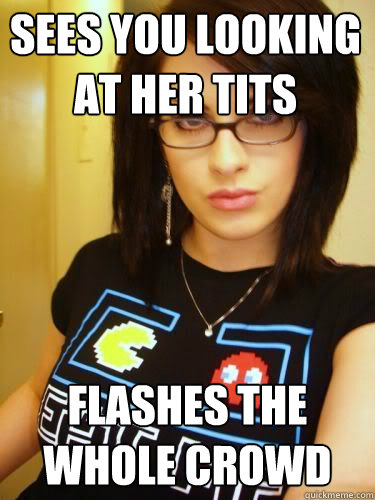 Sees You Looking At Her Tits Flashes The Whole Crowd Cool Chick Carol