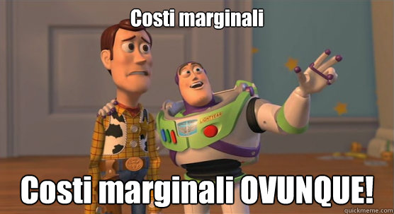 Costi marginali Costi marginali OVUNQUE!  Toy Story Everywhere