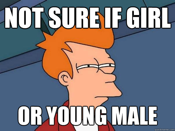 Not sure if girl or young male - Not sure if girl or young male  Futurama Fry